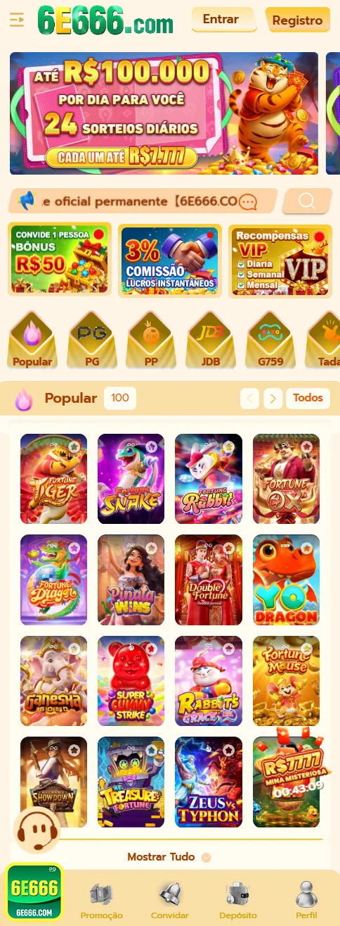 Interface de jogos rápidos de slots no 6e666.com